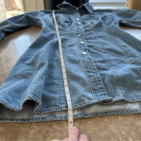 H&M long sleeve button up jean dress size small - Picture 8 of 10